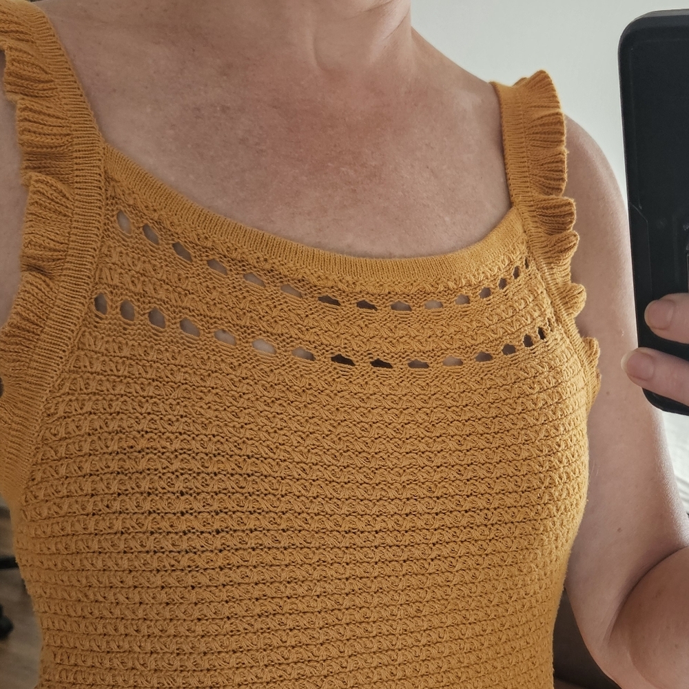 J. Crew Mustard Knit Tank Top